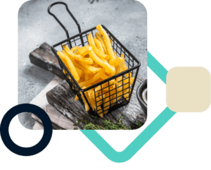Korb mit Pommes frites